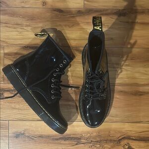 | Dr Martens | Black Patent Leather Boots